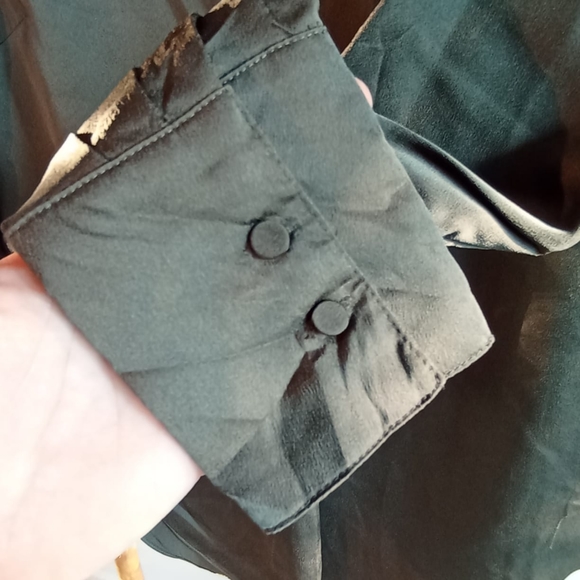 H&M Satin Khaki Blouse - Picture 6 of 16